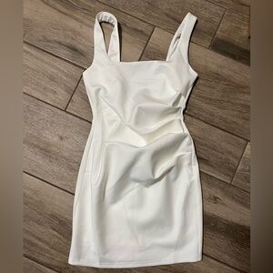 SHOWPO BIG LOVE MINI DRESS - SQUARE NECK BODYCON DRESS IN WHITE